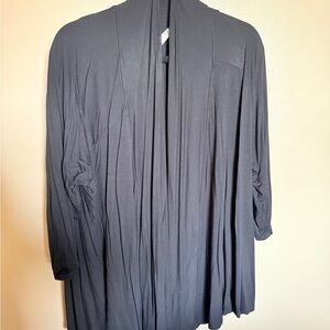 Black Open Front Cardigan